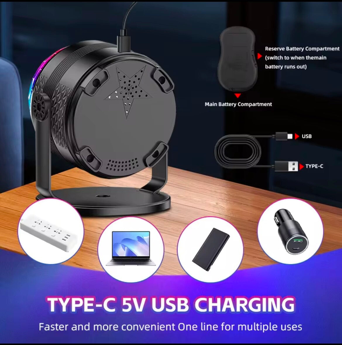 VibeGlow LED Party Light