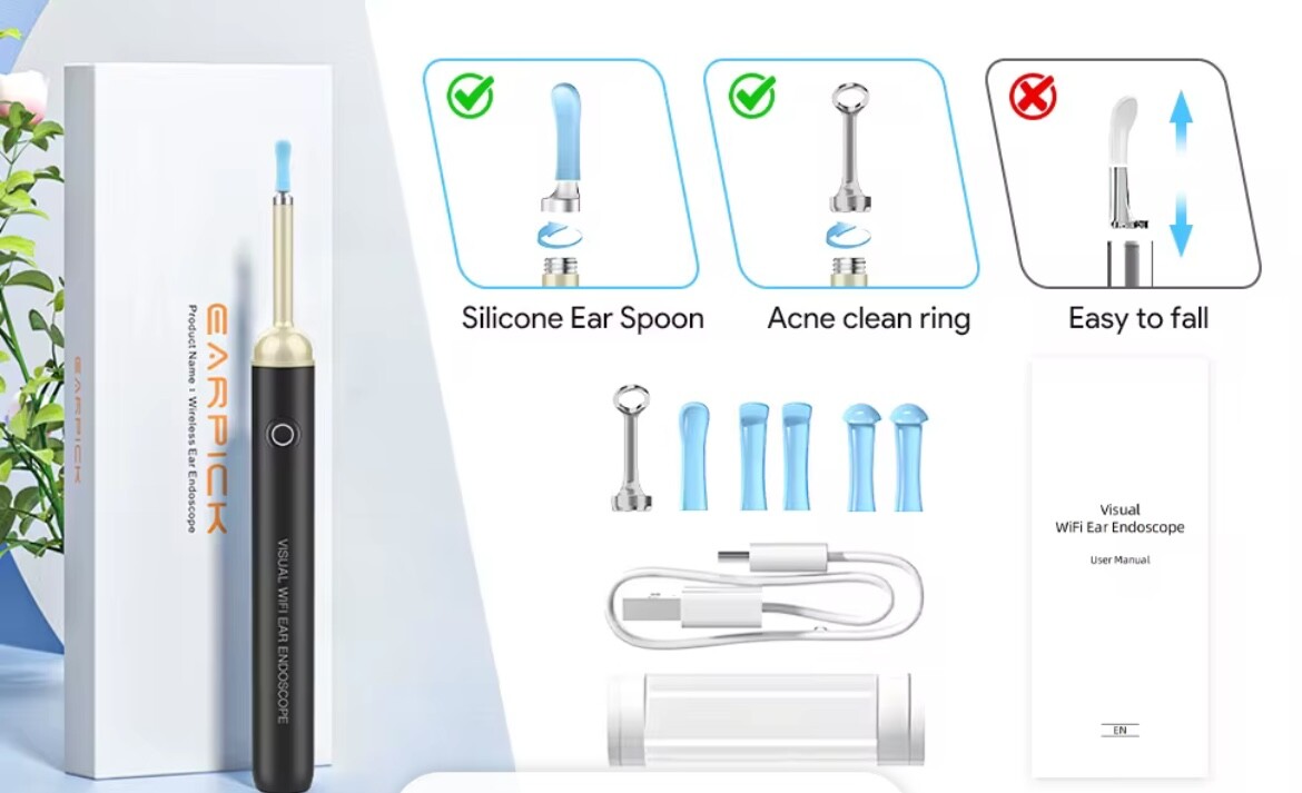 ClearScope Pro – 2-i-1 Öronrengöring och Aknebehandling