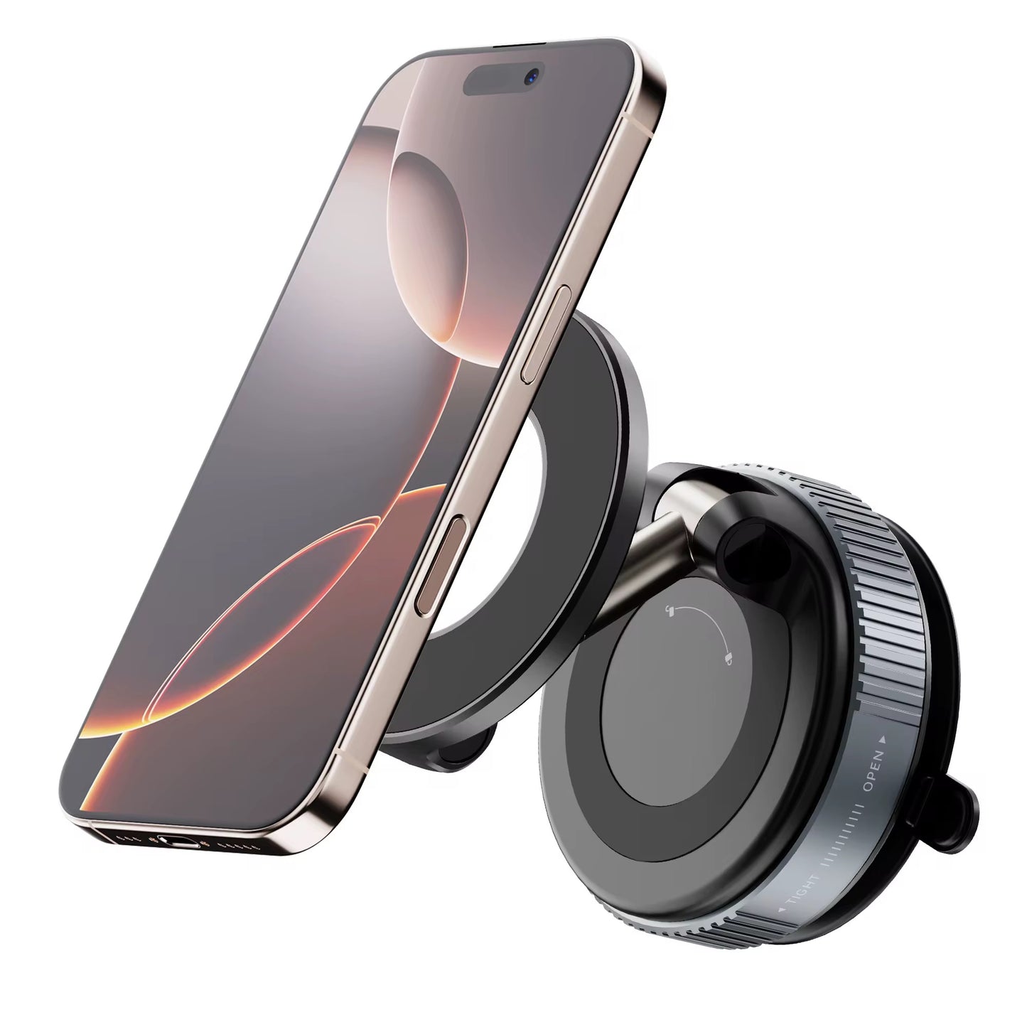 360° Magnetisk Telefonhållare med Vakuumsug – För Bil, Vägg, Spegel, Glas & Gym | Universal Mobilhållare