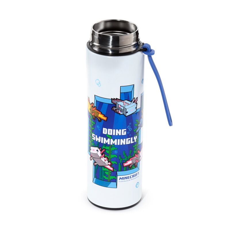 Minecraft Vattenflaska Axolotl – Termos med Digital Termometer, 450ml