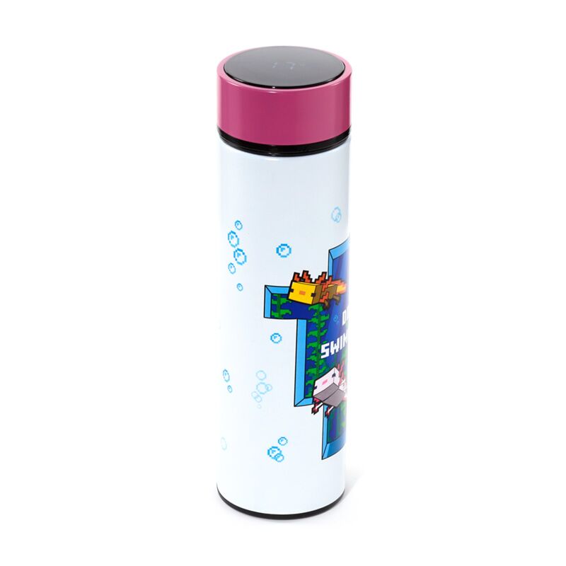 Minecraft Vattenflaska Axolotl – Termos med Digital Termometer, 450ml