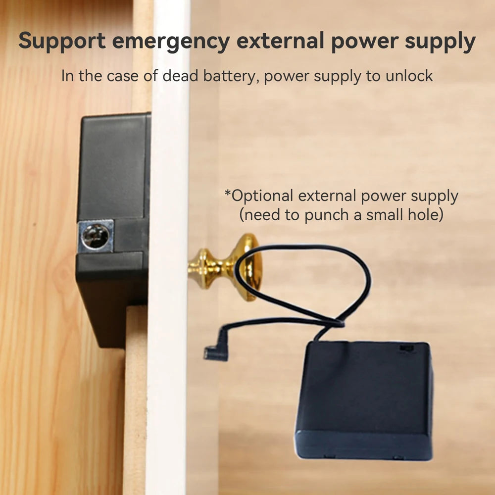 Smart Home Drawer Electronic Lock Hidden DIY Wooden Cabinet Smart Door Lock IC Card Sensor TTLOCK APP Unlock Security Protection