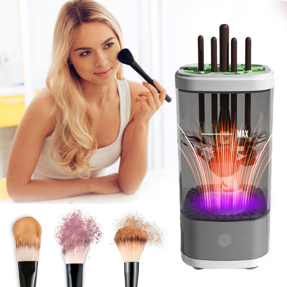 Sminkborstrengörare med UV & torkfunktion – Rena borstar enkelt