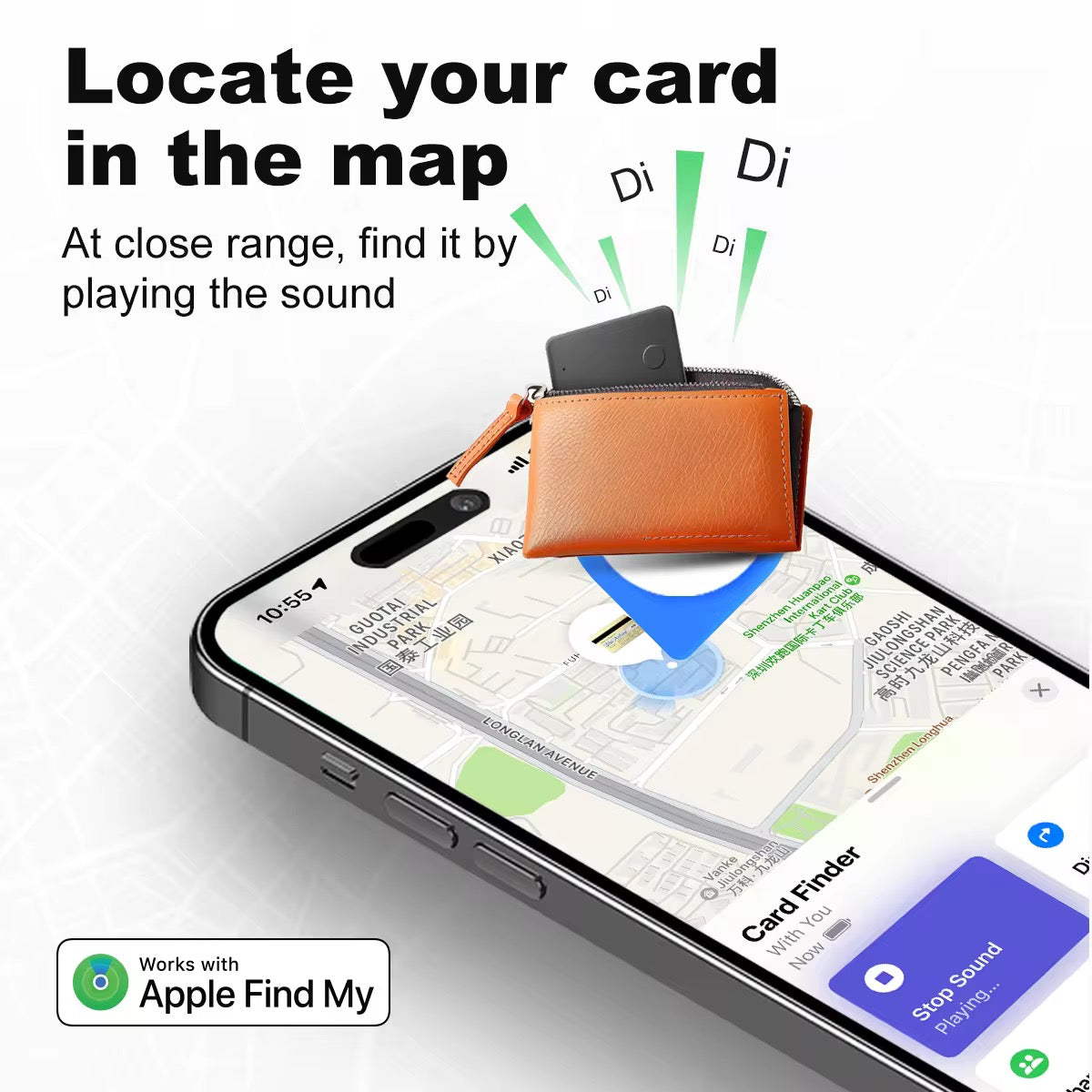 Trackmate V3 - GPS Tracker – Slim kortspårare för plånbok & väska | Apple Find My