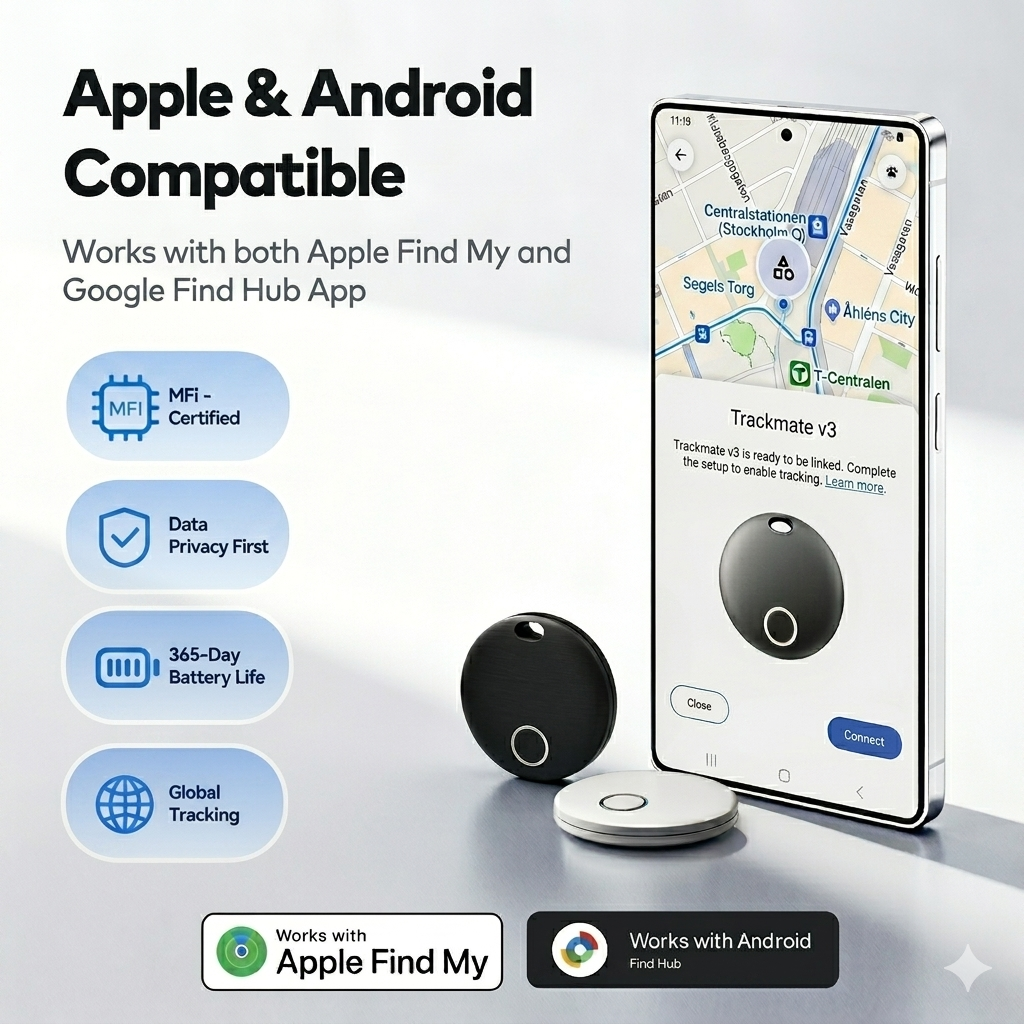 GPS Tracker V3 – Fungerar med iPhone & Android