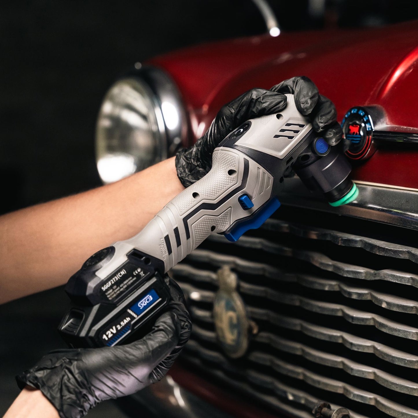 Trådlös Mini Detaljeringspolermaskin med Borstlös Motor