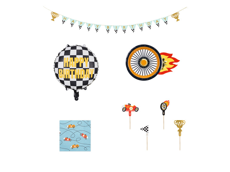 Bilar, mix-Komplett biltema festset för barnkalas