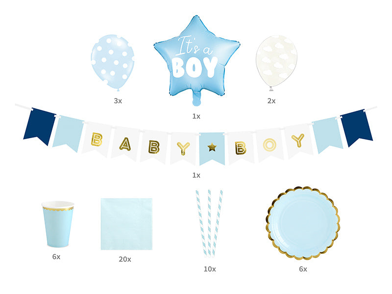 It’s a Boy – Dekorationsset för Babyshower & Dop