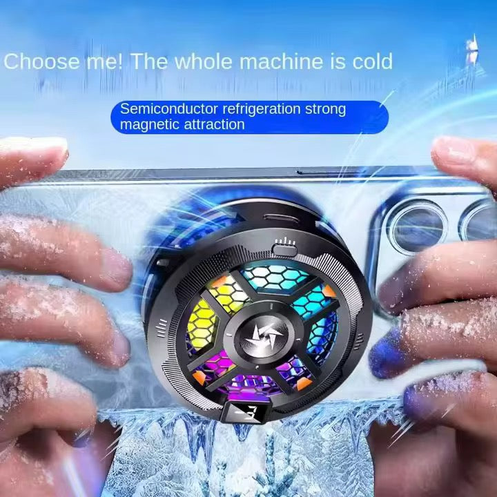 Magnetisk Mobilkylare med Digital RGB-display – Semiconductor Kylfläkt för Mobiltelefoner, Typ-C, 10W