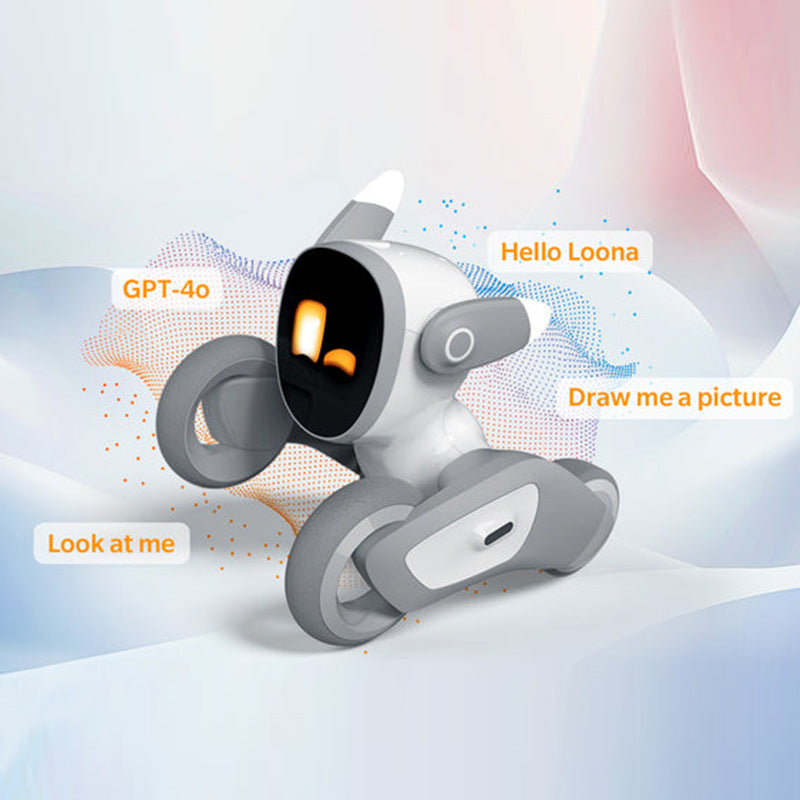 Loona AI-Husdjur – Interaktiv Robot med Kamera & Röststyrning | Styrs via iOS & Android |