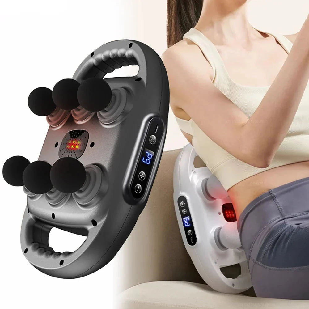 Massagepistol med 6 Huvuden – Djupvävnads- och Muskelmassage för Effektiv Återhämtning