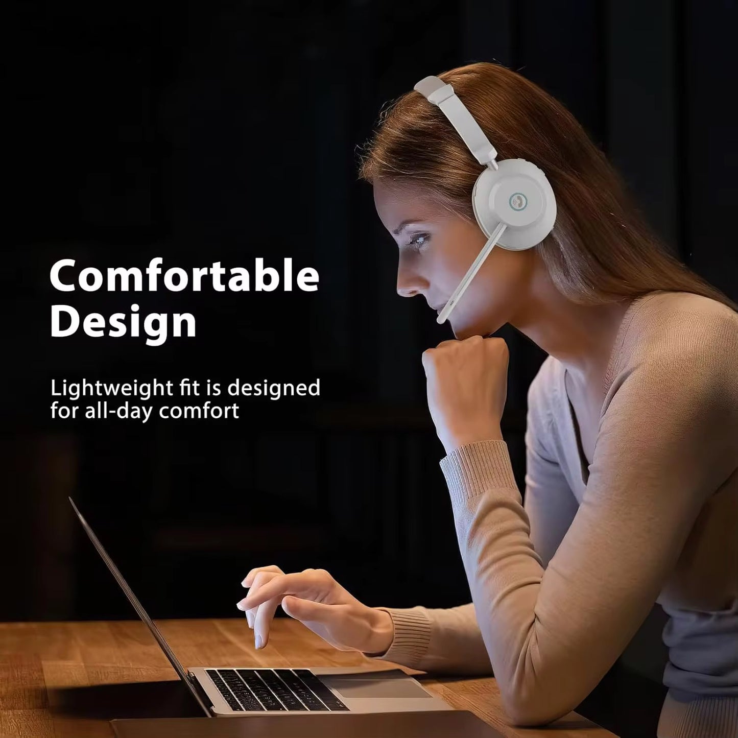 Trådlöst Headset med Mikrofon – Bluetooth 5.3