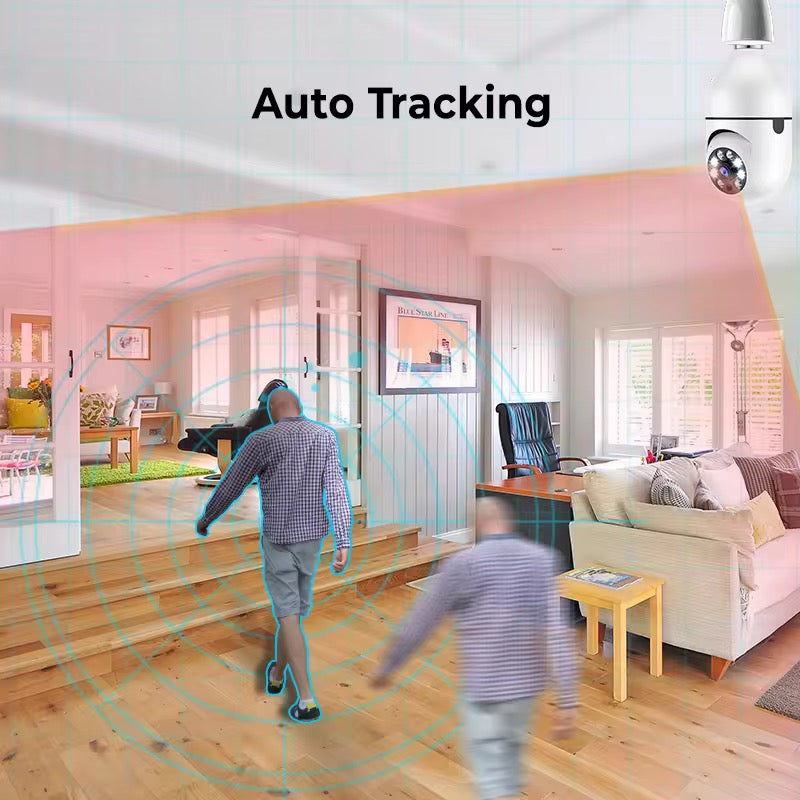 Säkerhetskamera glödlampa Rörelsedetektering WiFi IP-kamera