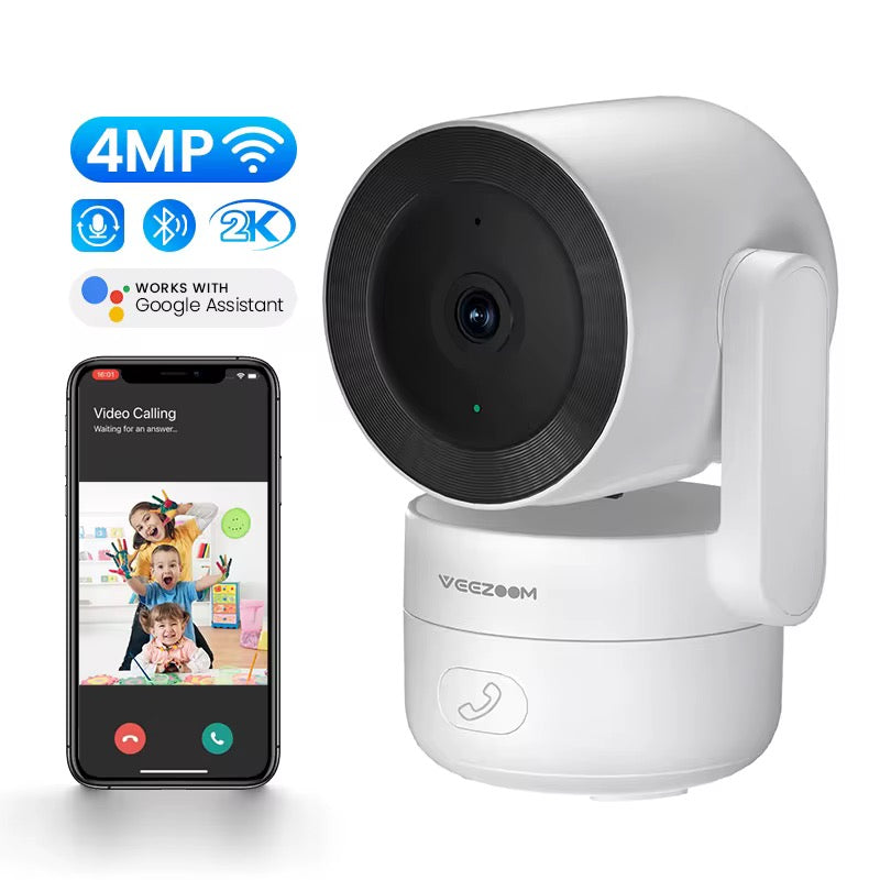 Babyvakt kamera WiFi – 4MP Smart Babymonitor med nattkamera, tvåvägs ljud & rörelsedetektering