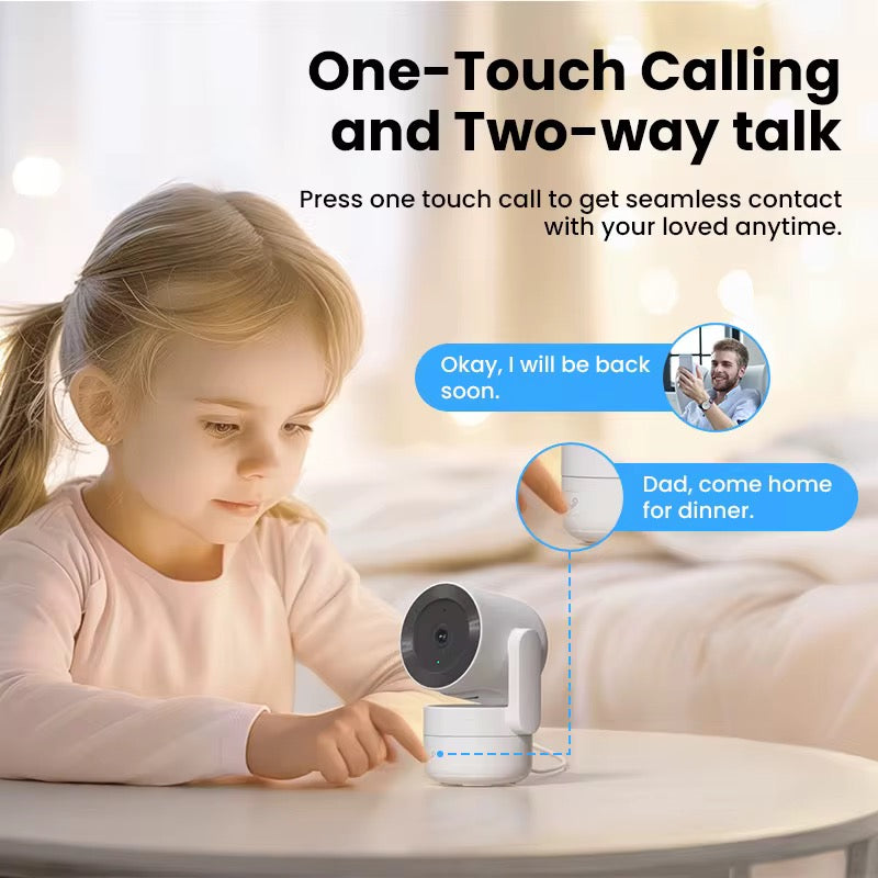 Babyvakt kamera WiFi – 4MP Smart Babymonitor med nattkamera, tvåvägs ljud & rörelsedetektering