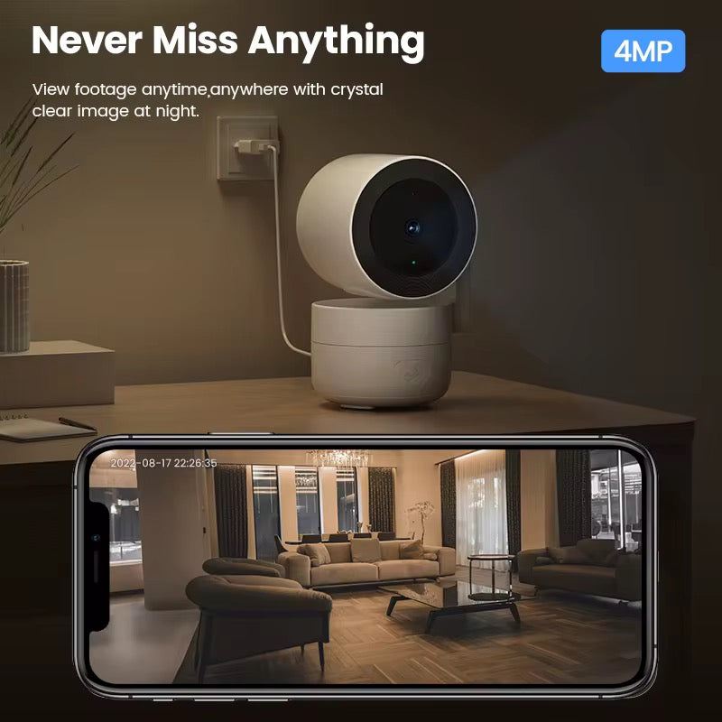 Babyvakt kamera WiFi – 4MP Smart Babymonitor med nattkamera, tvåvägs ljud & rörelsedetektering